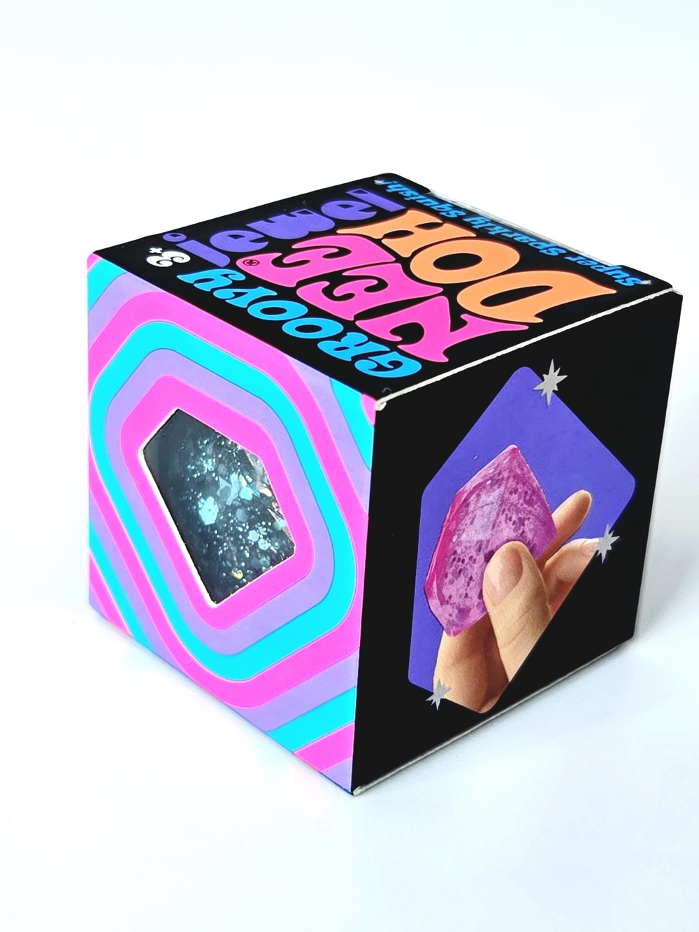 Groovy Jewel NeeDoh Mini Squishy Fidget Toy BLUE Diamond Schylling NEW